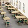 Conjunto de Mesa e Cadeiras para Restaurante de Fast Food para Uso Comercial, Adequado para Lojas de Hot Pot Picante e Macarrão, Restaurantes, Chá de Leite, Sobremesas, Lanches e Espetinhos Fritos, com Mesas e Cadeiras Espessadas