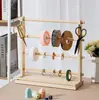 Suporte de Fita de Madeira Suporte de Armazenamento de Lã em Rolo Suporte de Carretel Doméstico Artesanato DIY Suporte de Fita Suporte de Exibição de Arte