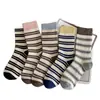 Meias Listradas para Mulheres, Meias de Cano Médio para Primavera e Verão, Combinadas com Sapatos Birkenstock, Meias Longas, Meias Longas Slouchy Estilo Retro Melange de Primavera, Modernas