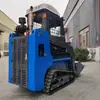 Carregadeira de Pá Agrícola para Pomar, Mini Carregadeira de Rodas para Operador em Pé, Trator de Esteiras de Tração nas Quatro Rodas para Construção de Engenharia, Pegador de Madeira