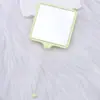 Nuevo Espejo de Maquillaje Cuadrado Portátil DIY Espejo con Abalorios de una Cara Espejo Portátil para la Apariencia de las Niñas