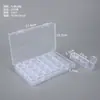 Caixa plástica transparente destacável de 28 e 56 compartimentos para armazenar peças de celular, miçangas para nail art, anzóis de pesca e outros itens pequenos; organizador de mesa com múltiplos compartimentos