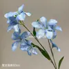 Flores Artificiais: Orquídea Chama de 7 Cabeças, Material Floral de Alta Qualidade para Arranjos de Casamento, Série de Cores Jardim de Monet, Flores de Seda, Lírio da Chuva, Flores Artificiais