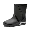 Botas de Chuva Moda Transfronteiriça Unissex Confortáveis para Exterior Botas de Chuva Versáteis Impermeáveis Acampamento Casal Antiderrapantes Sapatos de Cozinha Sapatos Aquáticos