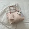 Bolsa Grande Casual para o Dia a Dia Mulheres 2026 Outono Nova Tendência Bolsa Tote Borboleta Textura Bolsa de Ombro Único para o Dia a Dia
