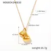 Collar con Colgante de Gota de Agua Estilo Lujo Ligero Europeo y Americano para Mujer Cadena de Suéter Versátil Simple Nueva Joyería Accesorios Acero Inoxidable Chapado en Oro