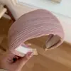 Diadema Plegable Ancha Estilo Coreano Perezoso Suave Versátil Diadema Alta para Cráneo Lavado de Cara Atadura de Cabello Sombrero de Verano