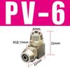 Tuerca de seguridad para manguera neumática de 6 mm, conector rápido de cobre de giro rápido para tubería de aire PC8-02, codo recto de 4-M5 en T de cuatro vías