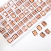 Perforadora de Uñas Cibernética de Celebridad Otoño e Invierno Maillard Coco Marrón Cuadrado de Grasa Cristal Azúcar Vidrio Taladro Punta Inferior Accesorios para Tarjeta de Cabello