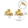 Nuevos Pendientes de Acero de Titanio Flor de Perla para Mujer Lujo Accesible Francés Gama Alta Nicho Pendientes de Oro de 18K Pendientes Al por Mayor