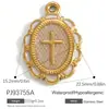 Accesorios de Joyería de Acero Inoxidable Transfronterizos Maleta de Dibujos Animados Goteo de Aceite Flor Colorida Chapado en Oro Real de 18K Colgante