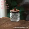American Acacia Wood Carved Mason Storage Jar Cozinha Selada Coarsegment Garrafa Selada Transparente Mason Garrafa De Vidro Selada