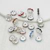 Rueda redonda con cuentas de diamantes de imitación transfronteriza, espaciador de diamantes corrugado de onda de agua, anillo de perforación DIY, accesorios de joyería calientes al por mayor