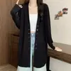 Cardigan de tricô novo para outono e inverno, modelo soltinho, comprimento médio, para mulheres plus size, estilo casual, casaco suéter xale para senhoras plus size