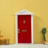 Acessórios para Casa de Bonecas Mini 1:12 Móveis de Casa de Bonecas Porta Colorida Porta de Villa Pontiaguda Porta de Hardware de Simulação