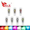 S O.K luz LED indicadora de carro luz ampla lâmpada de placa T10 2835 5SMD W5W luz interna luz do porta-malas luz lateral da porta
