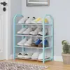Sapateira Trapezoidal Simples para Uso Doméstico, Colocada na Entrada, Dormitório, Quarto, Armário Sapateira, Varanda, Prateleira de Quatro Camadas, Economia de Espaço
