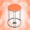 Taburete Redondo de Plástico Grueso Antideslizante de Roble para Hogar Silla de Comedor Simple Moderna Comercial Portavelas Simple de Hierro