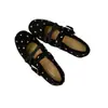 Primer Encuentro Temporada Estilo Coreano Retro Zapatos Mary Jane de Lana con Puntos para Mujer 2026 Otoño Nuevo Estilo Temperamento Fondo Plano Boca Baja Zapatos de una Sola Pieza