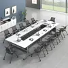 Mesa y Silla de Entrenamiento Combinación Mesa de Conferencias Plegable Institución de Capacitación Escritorio y Silla para Clase de Tutoría Mesa de Tira de Empalme Móvil