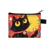 2025 Novo Porta-Moedas Fofo de Desenho Animado Gato Preto Recompensa Infantil Porta-Cartões de Mão Carteira Mini