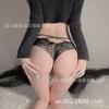 Tanga Divertido Conejo Sucio para Mujeres Europeas y Americanas, Tentación Sexy, Coqueta, Transparente, con Tira de Encaje, Abertura en la Entrepierna, Ropa Interior de Tanga