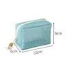 Nova Bolsa de Armazenamento Meia-Lua de Malha Estilo Liso Bolsa de Maquiagem Grande Capacidade Portátil Bolsa de Armazenamento de Viagem Bolsa Clutch Simples
