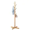 Perchero de Madera Maciza en la Oficina para Otoño e Invierno, Perchero de Pie para Dormitorio, Barra Vertical para Colgar Ropa para el Hogar, Perchero para Bolsos