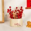 Feliz inauguración de casa nueva decoraciones adornos para sala de estar suministros para la casa colección completa cubo de fruta roja de fruta rica plantas en maceta