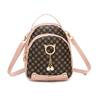 Mini Mochila Moda Personalidad Retro Estampada Pequeña Bolsa Escolar Cabeza de Gato Perla Color de Contraste Mini Bolsa para Teléfono Móvil Bolsa de Mujer Lote