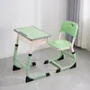 Escritorios y sillas de entrenamiento de altura ajustable para estudiantes de primaria y secundaria, escritorios de plástico para escribir, escritorios infantiles gruesos en forma de C
