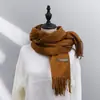 25 Cachecol de Imitação de Caxemira de Cor Pura para Outono e Inverno, Lenço Xale Versátil Super Macio para Mulheres, Fabricante Transfronteiriço, Presentes Atacado