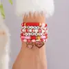 Set de Pulseras Temu para el Día de San Valentín Transfronterizo Sobre Rosa Romántico Colgante de Arcilla Suave Tarjeta de Pulsera con Cuentas