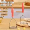 Amassador Manual de Batata e Abóbora de Aço Inoxidável Ferramenta Manual para Suplemento Alimentar de Bebê Espremedor de Frutas Multifuncional com Cabo Colorido