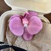 Grampo de cabelo de phalaenopsis sintético de PU Clipe de franja elegante francês Atmosfera Decoração de presente de casamento Adereços de foto