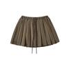 Falda corta estilo academia de verano, sencilla, corte A, para mujer, nueva falda plisada con cordón, cintura suelta y antideslizante, 2024