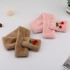 Bufanda de invierno para niños, cálida, de felpa, con forma de cereza pequeña, para estudiantes y niños.