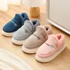 Zapatos de Algodón de Invierno para Hombre para Uso en Exteriores, Suela Gruesa, Antideslizantes, para Personas de Mediana Edad y Mayores, Pantuflas Cálidas de Felpa para Interiores con Cubierta en el Talón, Venta al por Mayor para Mujeres