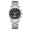 Reloj Multifuncional Elegante para Hombre Orsga con Tres Subesferas, Seis Manecillas, Fase Lunar, Transmisión en Vivo del Fabricante, Reloj de Pulsera de Cuarzo de Moda Transfronterizo