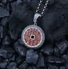 Colgante de Plata de Ley S925 Fantasma de Montaña Gastando Colgante de Cinabrio Personalidad para Hombres y Mujeres Retro Deteriorado Hebilla de Seguridad Premium