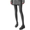 Medias de Rayas Verticales de Algodón para Mujer, Estilo Otoño e Invierno, Rayas Verticales, Adelgazantes, Leggings Adelgazantes de Presión Negros, Leggings Antideslizantes