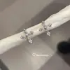 Pendientes de Aro con Cruz de Diamante Rosa Diseño de Nicho Pendientes para Mujer Exquisitos Versátiles Pendientes de Estilo Sexy