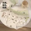 Pantalones Cortos de Algodón Antibacteriano de 10A con Refuerzo de Modal Sin Costuras de Cintura Media Triangulares para Mujer Primavera y Verano