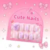 Piezas de Arte para Uñas de Dibujos Animados para Niños, Piezas de Uñas Portátiles Hechas a Mano de Anime Lindas, Parches de Uñas Terminados, Uñas Postizas, Piezas de Uñas