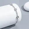 S925 Prata Esterlina Completa 3 Pedras Principais 5,2mm Cravação Vazia DIY Huazi Diamante Anel Pulseira Mobius Infinito Joias de Mão