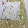Vestido Cheongsam bordado com lantejoulas de estrela bordado com miçangas tecido bordado mancha lasca de 3 mm tecido bordado