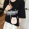 Bolsa de Ombro Transversal Estilo Coreano Ins Desenho Animado Laço Gatinho para Mulheres, Fashion, Exquisita, Fofa e Estilosa