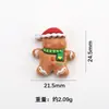 Pinzas para el pelo festivas de color crema con Santa Claus de Navidad, materiales para manualidades DIY, accesorios, componentes de resina, para ventas transfronterizas