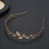 Diadema Metálica Barroca de Hojas de Árbol de Moda Europea y Americana Transfronteriza Diadema Nupcial Tocado de Diosa Griega Femenina Accesorios para el Cabello