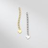 Cadena de extensión de joyería de plata S925 para bricolaje, accesorios para pulsera, tobillera, cadena de extensión de cola de goteo, cadena cerrada ajustable W001